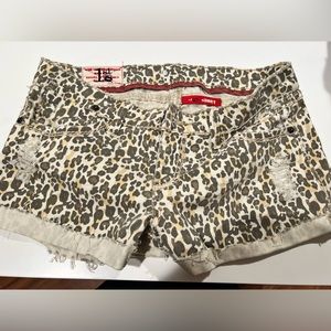 Cheetah Print Jean Shorts - Women’s Size 7